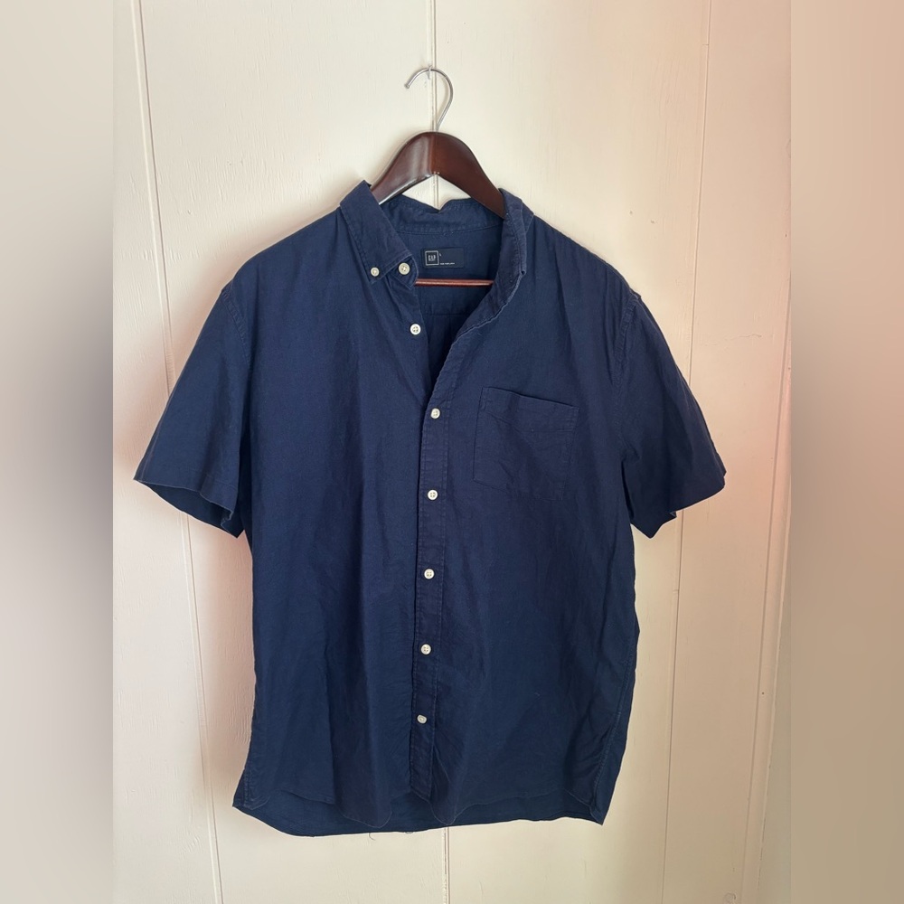GAP Men's Navy Blue Shirt